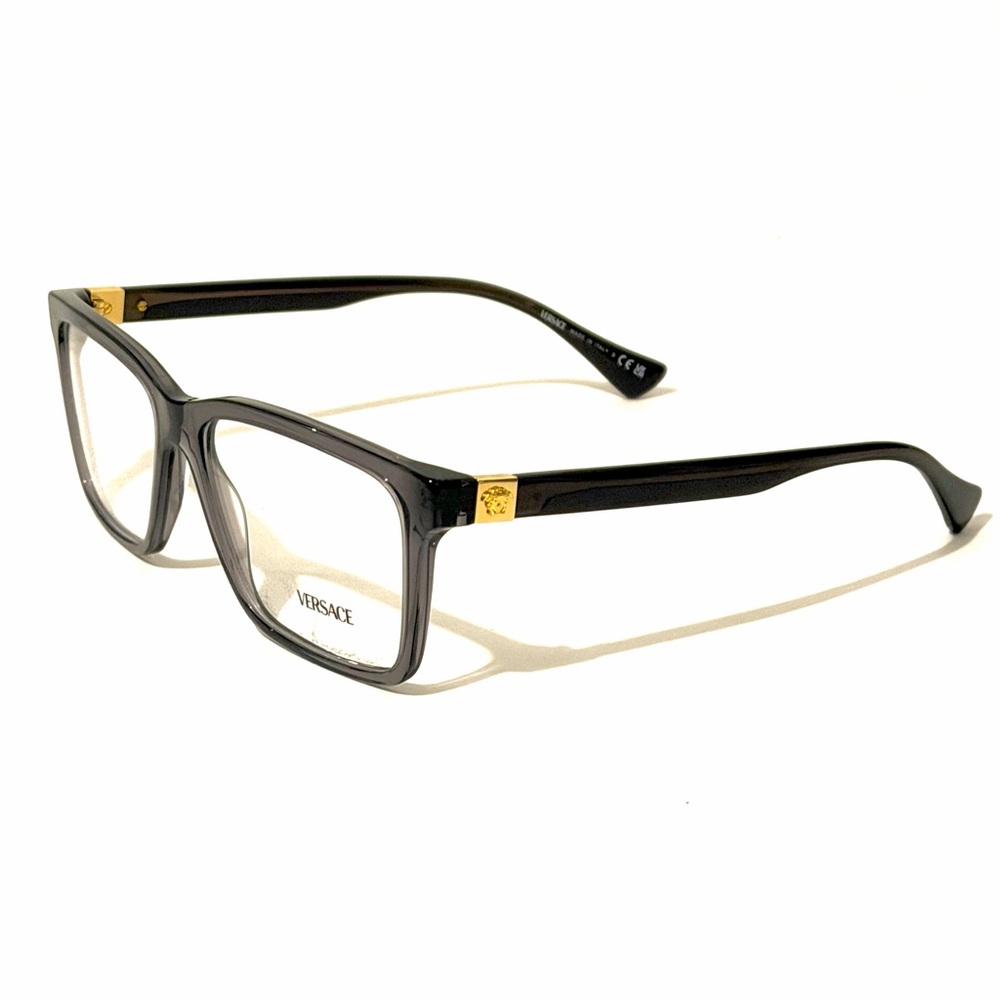Versace Dark Gray Rectangular Eyewear - image 4
